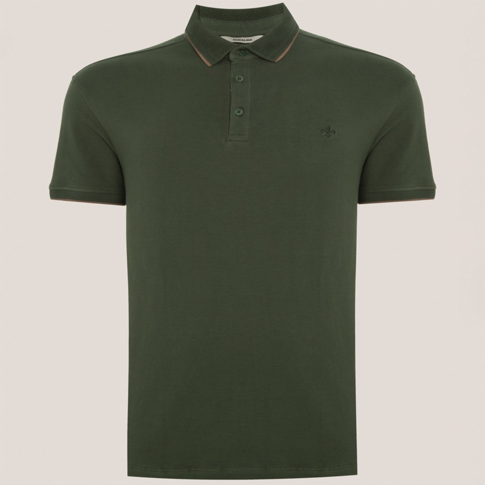 Imagem principal Camisa Polo Dudalina Piquet Flex Favo Ve26 Masculino Dudalina verde