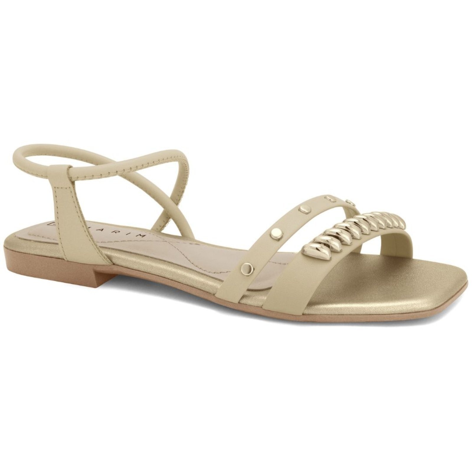 Imagem principal Sandália Rasteira Feminina Elástico Ramarim 2525103-1 RAMARIM bege