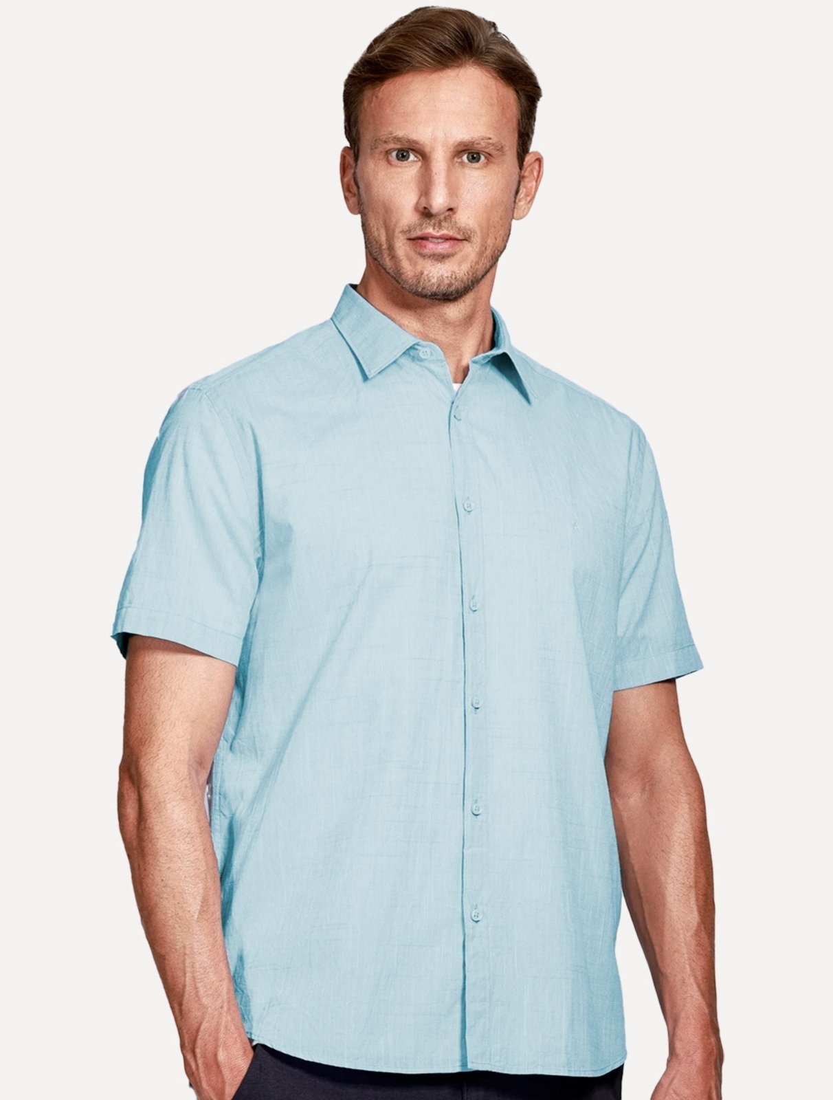 Imagem principal Camisa Aramis Masculina Slim Manga Curta Flame Bosco Claro Aramis azul