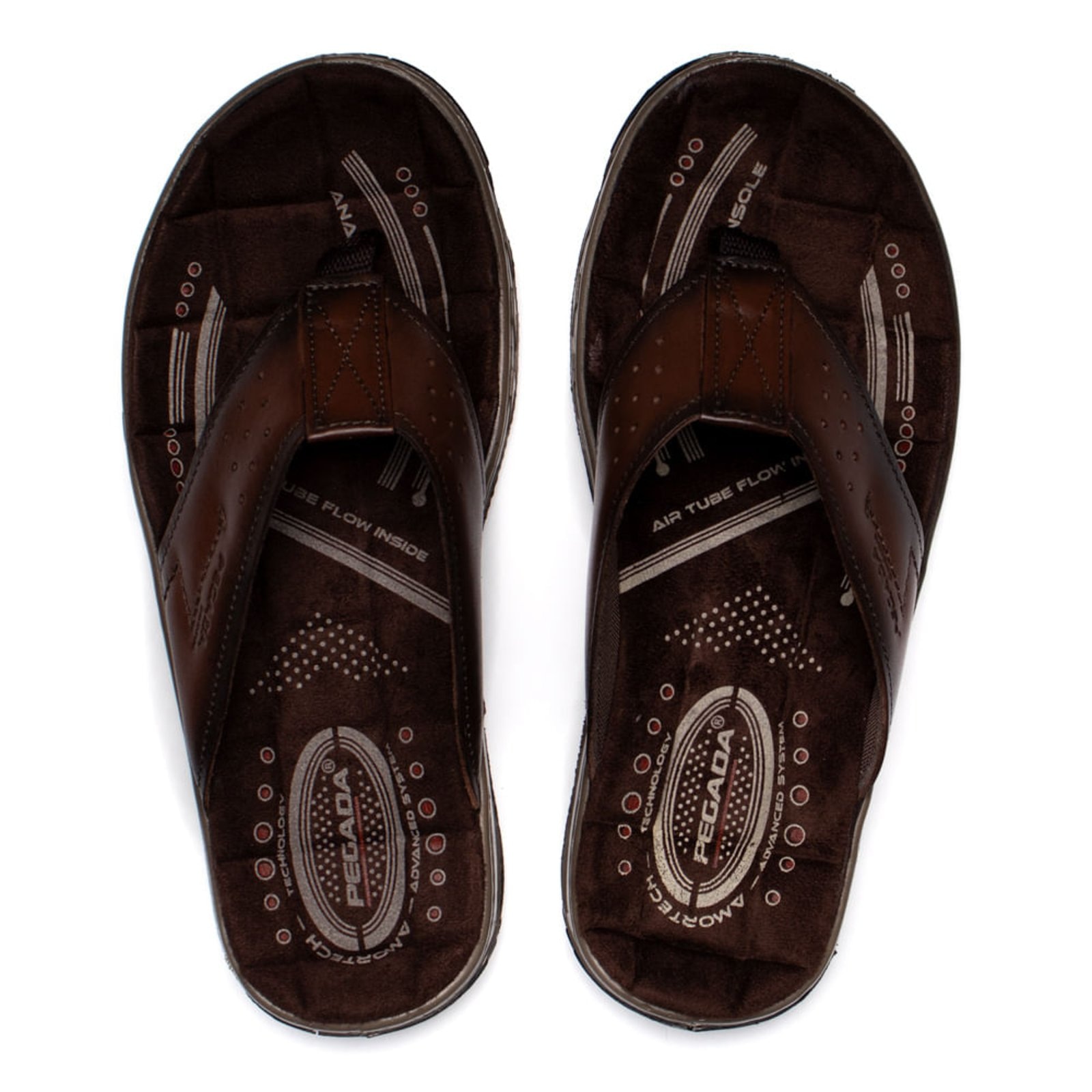 Imagem principal Infantil - Chinelo Masculino Pegada Anilina Tiras Couro Escuro PEGADA marrom