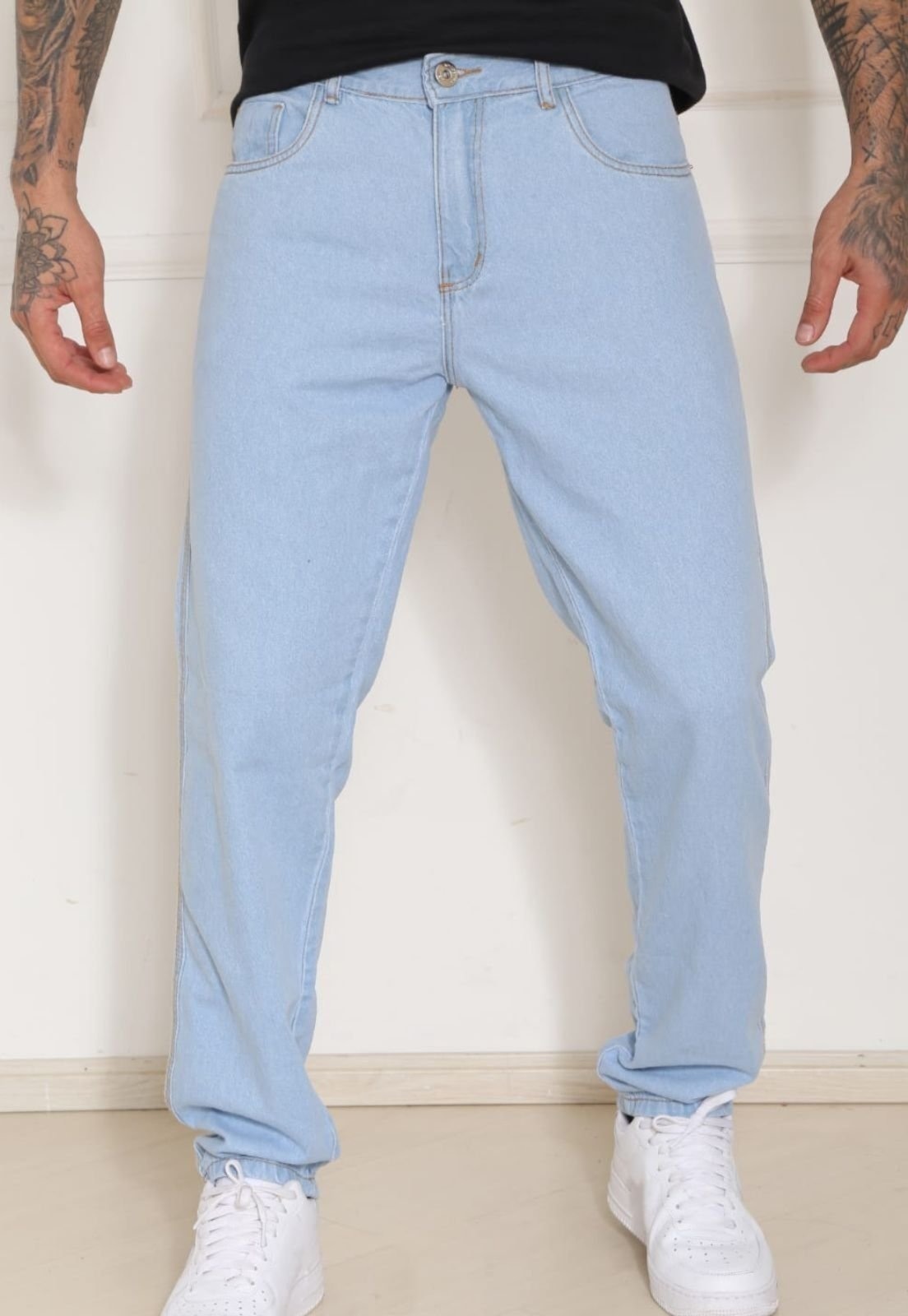 Imagem principal Calça Balão Tradicional Masculina Alleppo Jeans Clara Alleppo Jeans azul