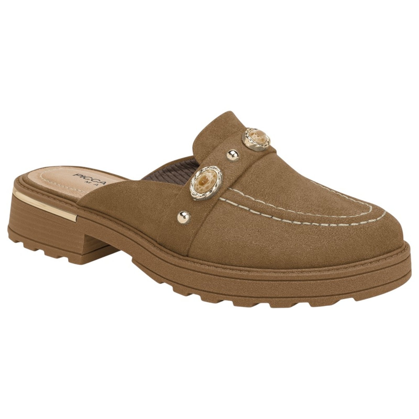 Imagem principal Mule Piccadilly Maxi 735041 Feminino - Mascavo Piccadilly caramelo