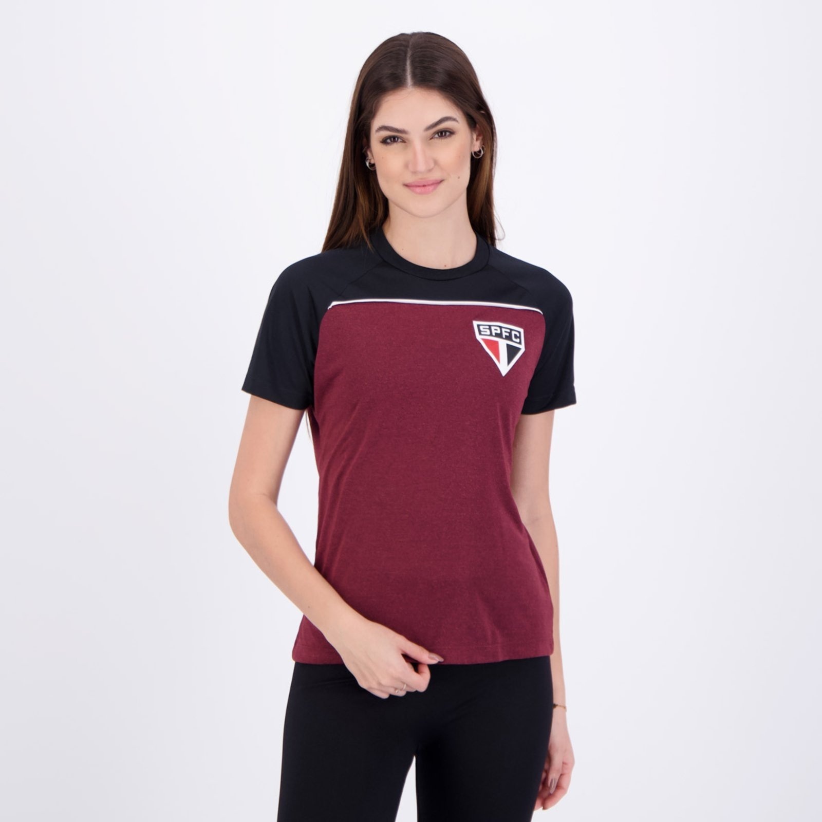 Imagem principal Camisa São Paulo Enlaçar Feminina Bordô braziline vermelho