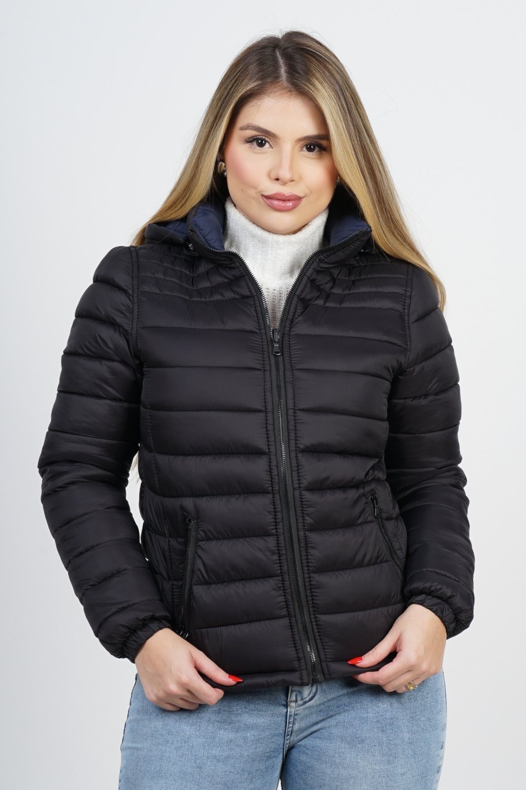 Imagem principal Jaqueta Dupla Face Feminina Sh Fashion Super Quentinha Cor SH FASHION preto