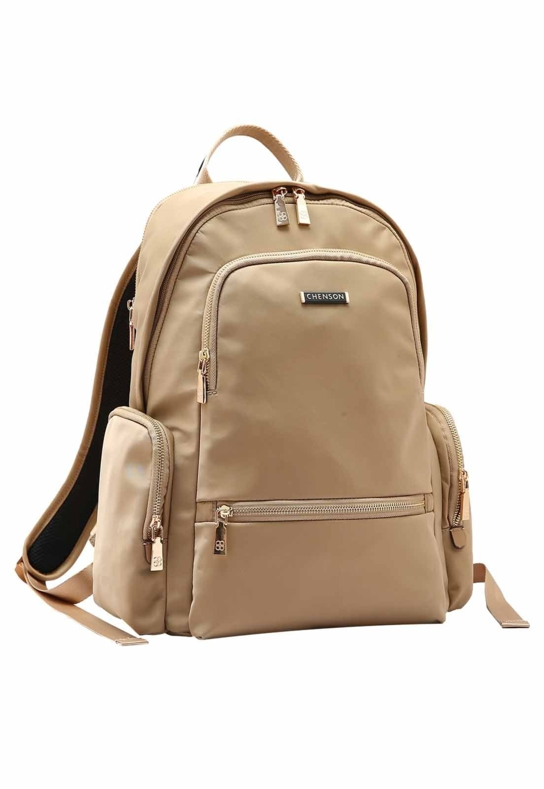 Imagem principal Mochila Feminina Chenson Original Twill Nylon Costas Natural 8784937 Chenson castanho natural
