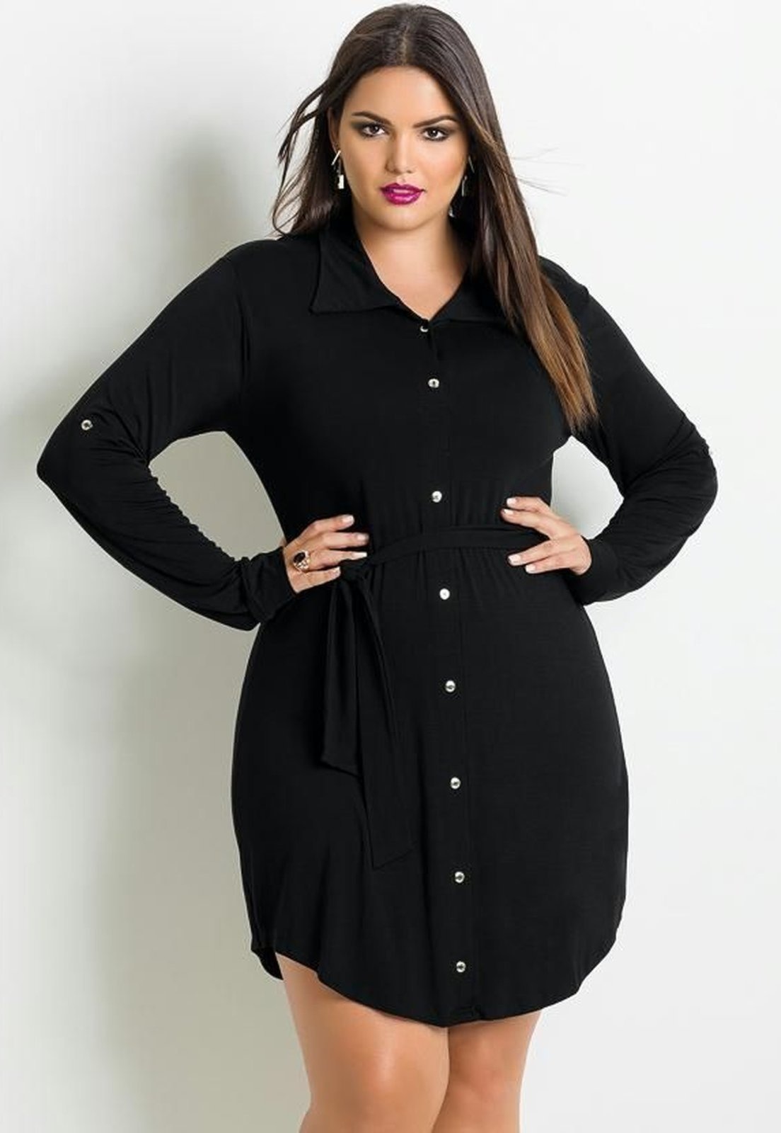 Imagem principal Vestido Chemisier Curto Quintess preto