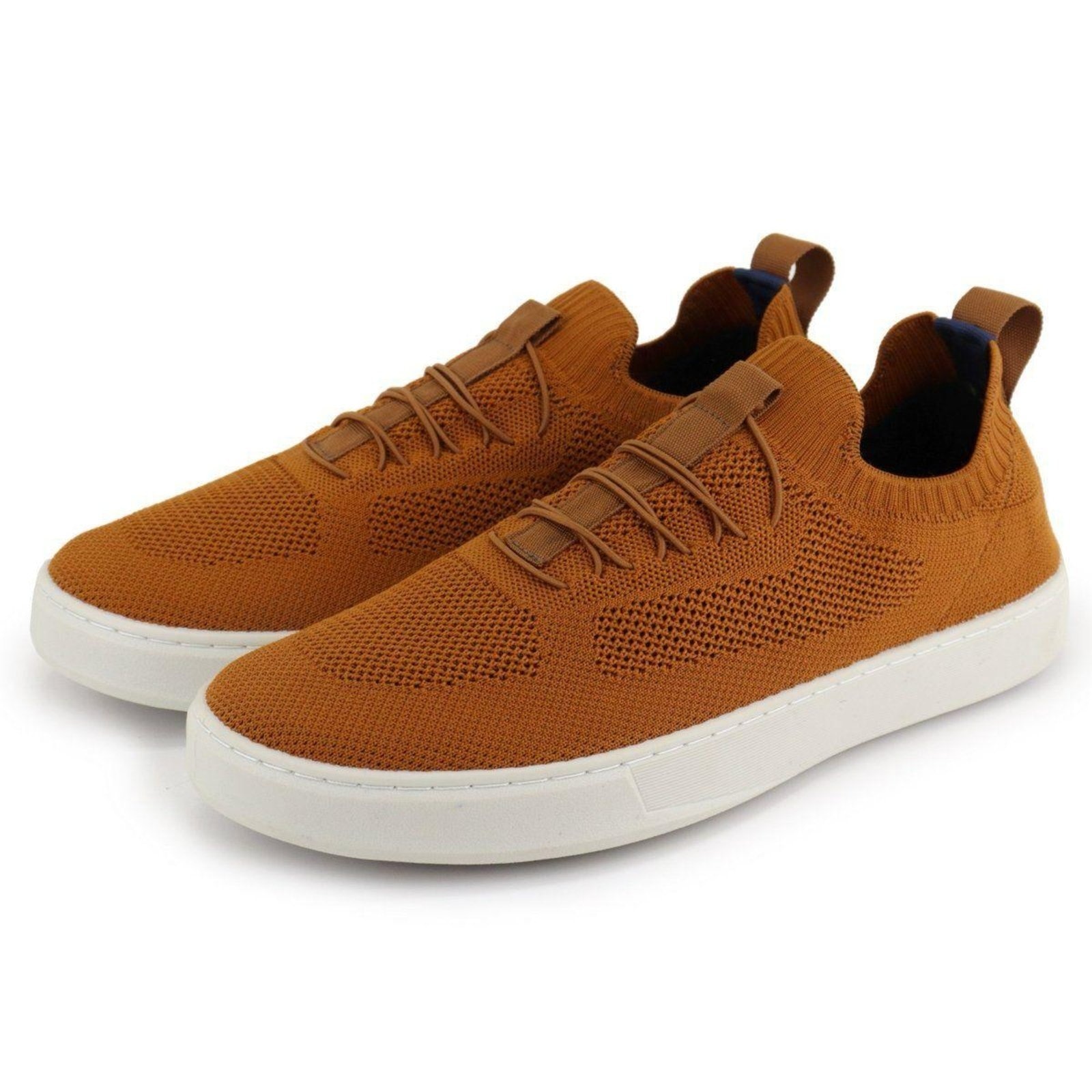 Imagem principal Sapato Masculino Casual Veritimo Sapatenis Knit Tênis Slip On Conforto Tendência Anna Andrade caramelo