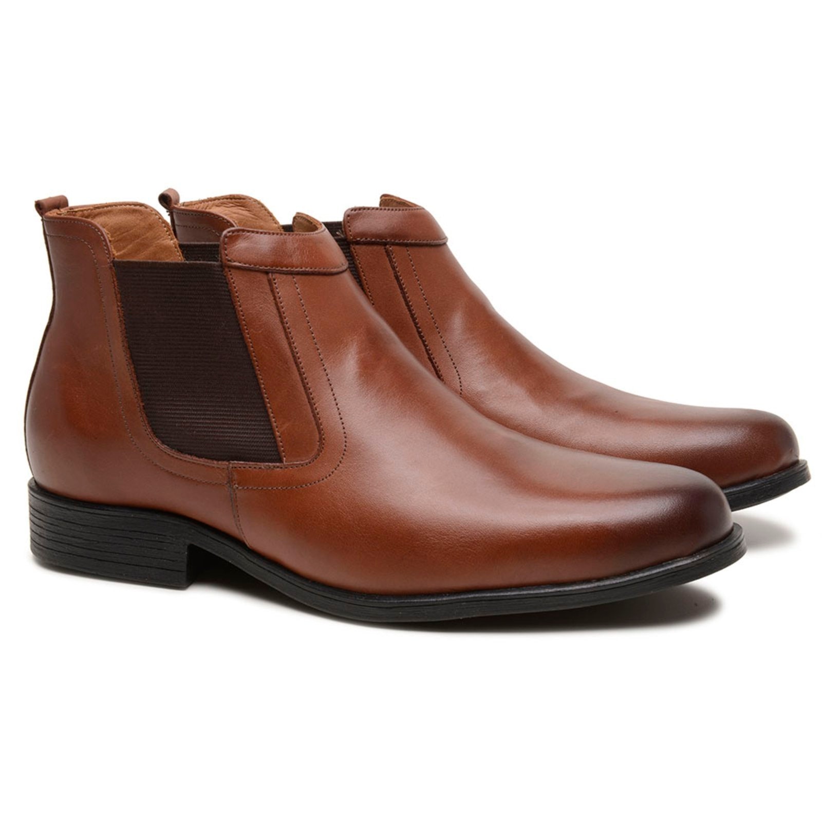 Imagem principal Bota Social Casual Masculina Anna Andrade Cano Baixo Elástico Elegante Conforto Trabalho Anna Andrade marrom