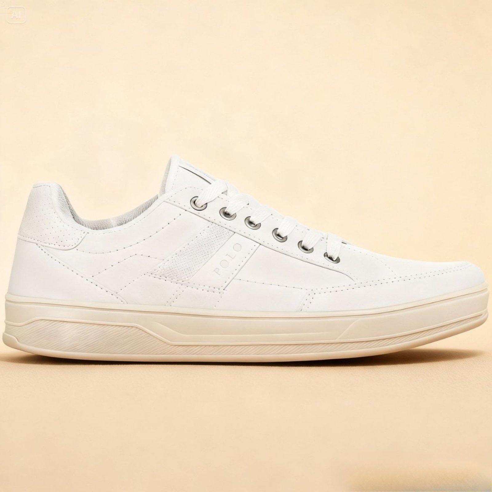 Imagem principal Sapatênis Masculino Tênis Sneaker Sapatofran Casual Liso Confortável e Estiloso Sapatofran branco