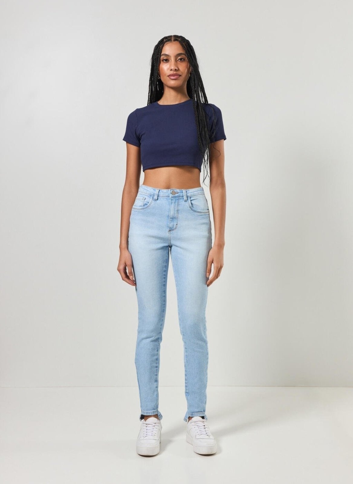 Imagem principal Calça Jeans Skinny Detalhe Na Barra Youcom azul