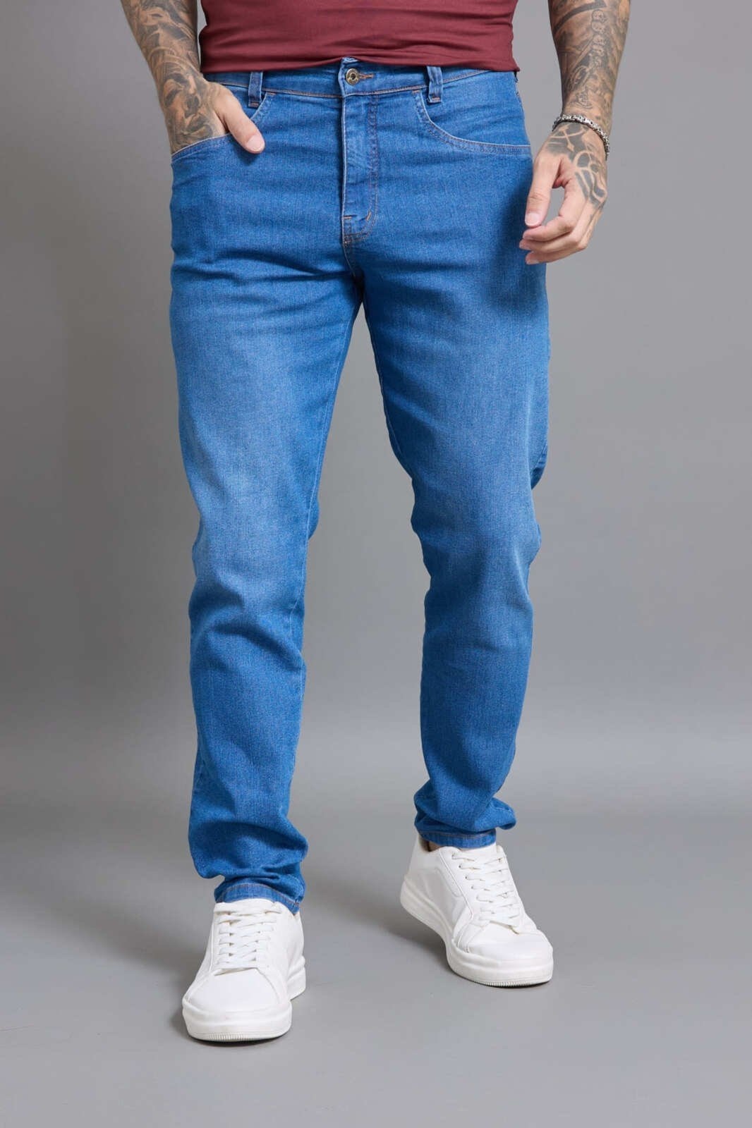 Imagem principal Calça Jeans Masculina Slim Lavagem Média Lemier Collection LEMIER azul