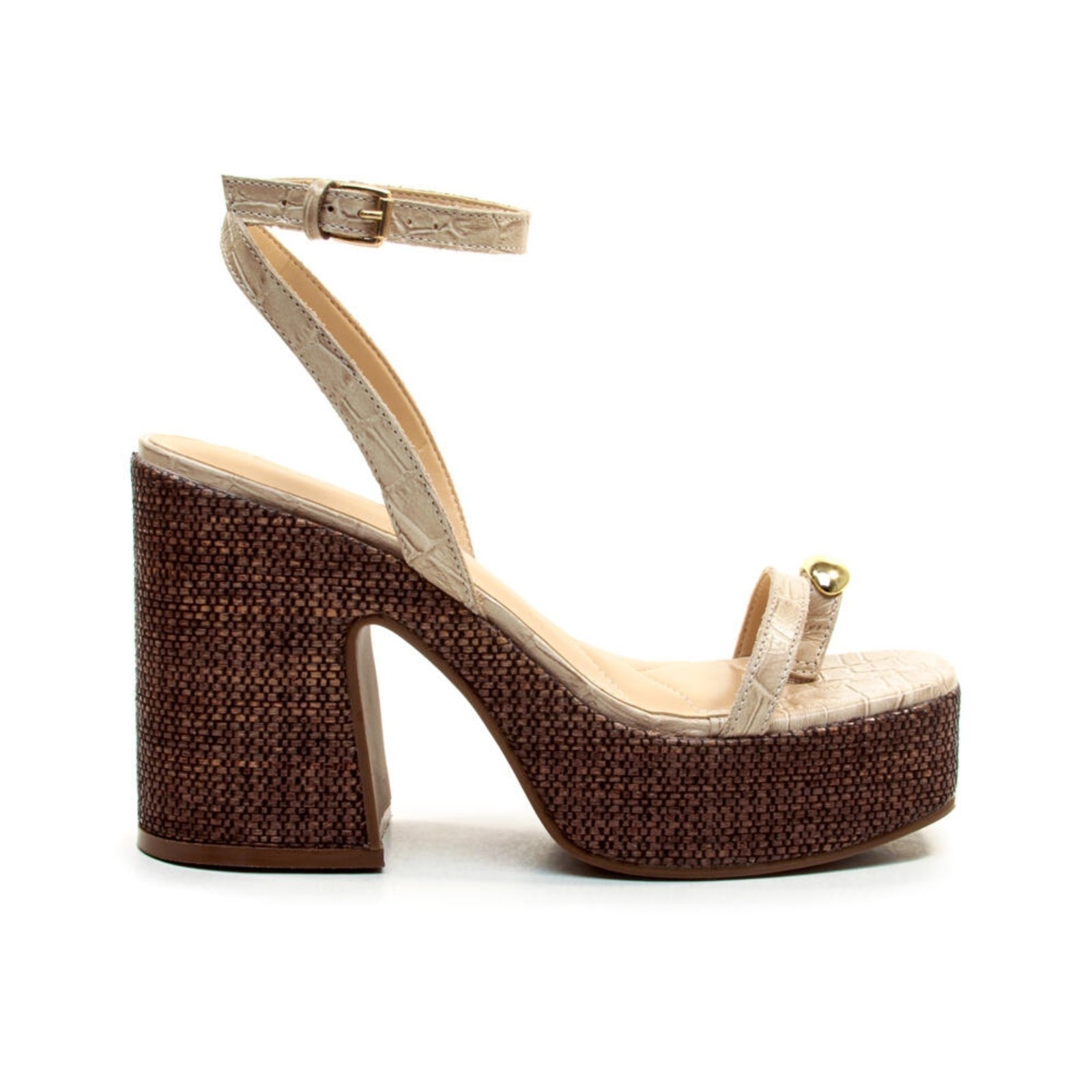 Imagem principal Sandália Plataforma Couro Creme Cecconello 2741003-3 Cecconello off-white