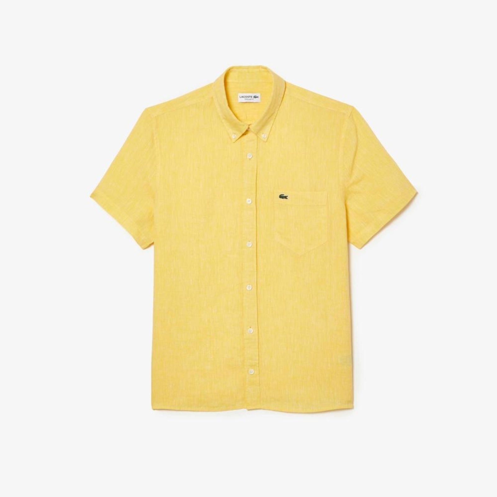 Imagem principal Camisa de Manga Curta em Linho Lacoste amarelo