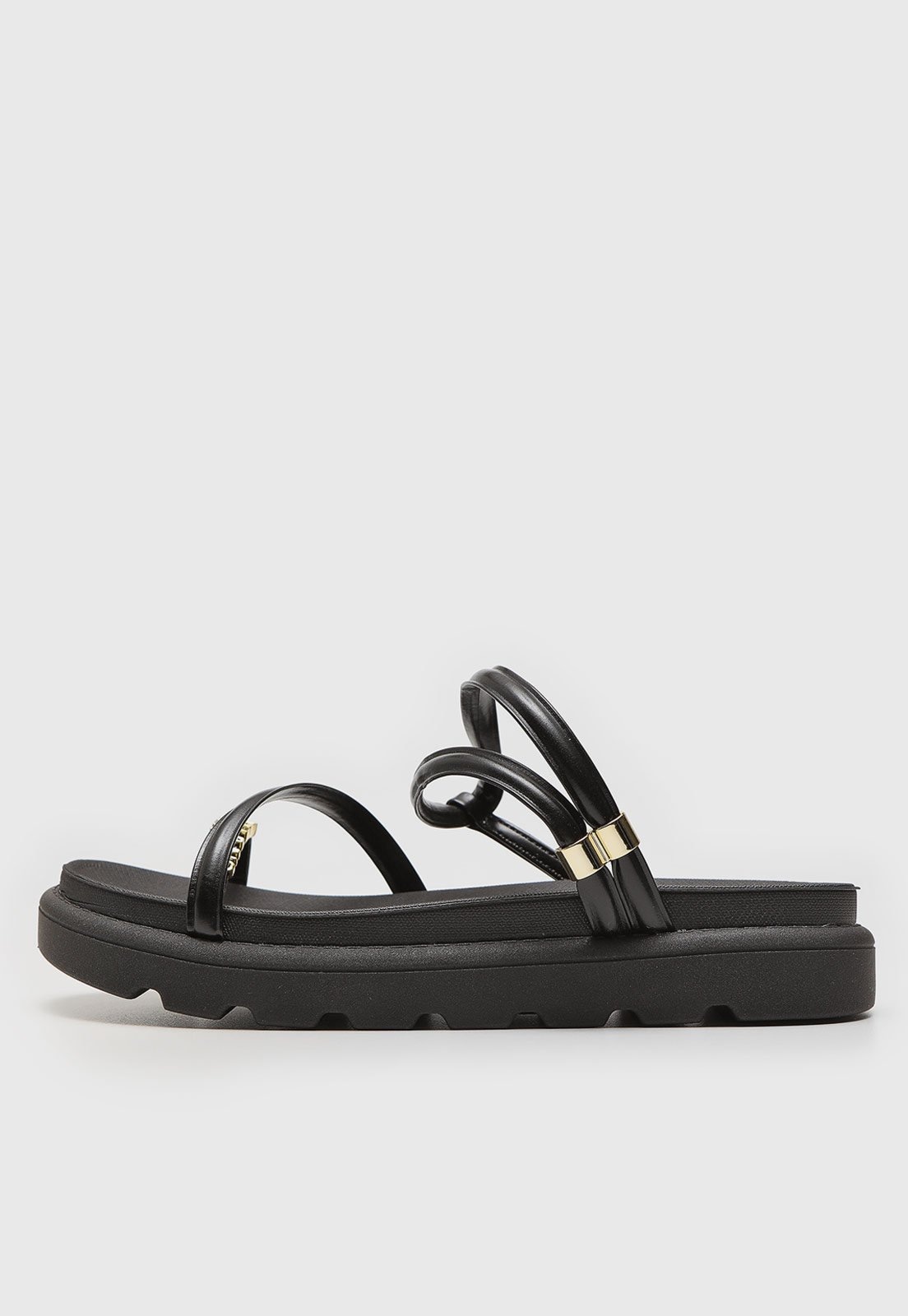 Imagem principal Rasteira Flat Vizzano Aplicação Preta VIZZANO preto