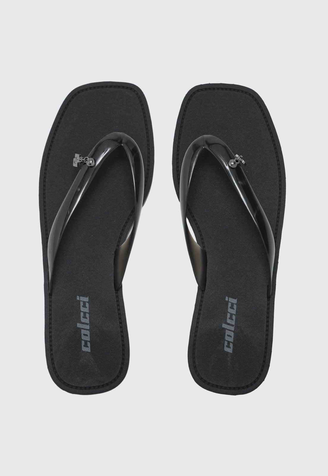 Imagem principal Chinelo Dedo Feminino Colcci Logo Metálico Colcci preto