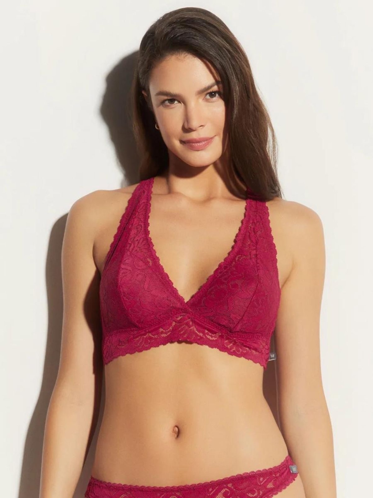 Imagem principal Sutiã Top Nadador Sem Bojo Renda Pop Star Rosa Raspberry Loungerie incolor rosa