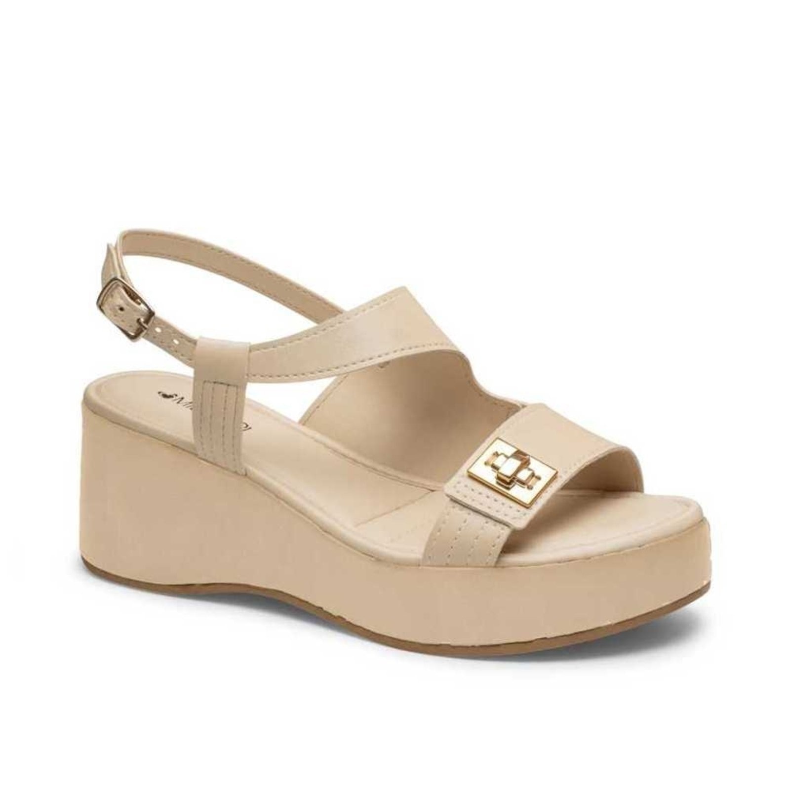 Imagem principal Sandália Feminina Mississipi Anabela Detalhe Fivela MISSISSIPI nude