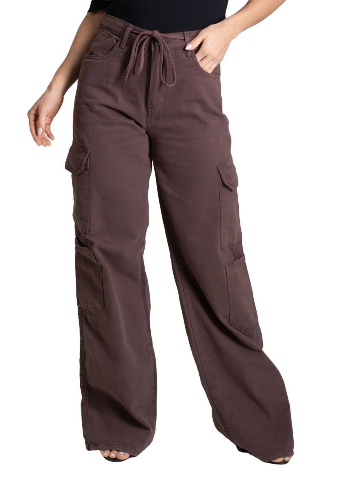 Imagem principal Calça Sarja Sawary Wide Leg - 279524 Sawary marrom