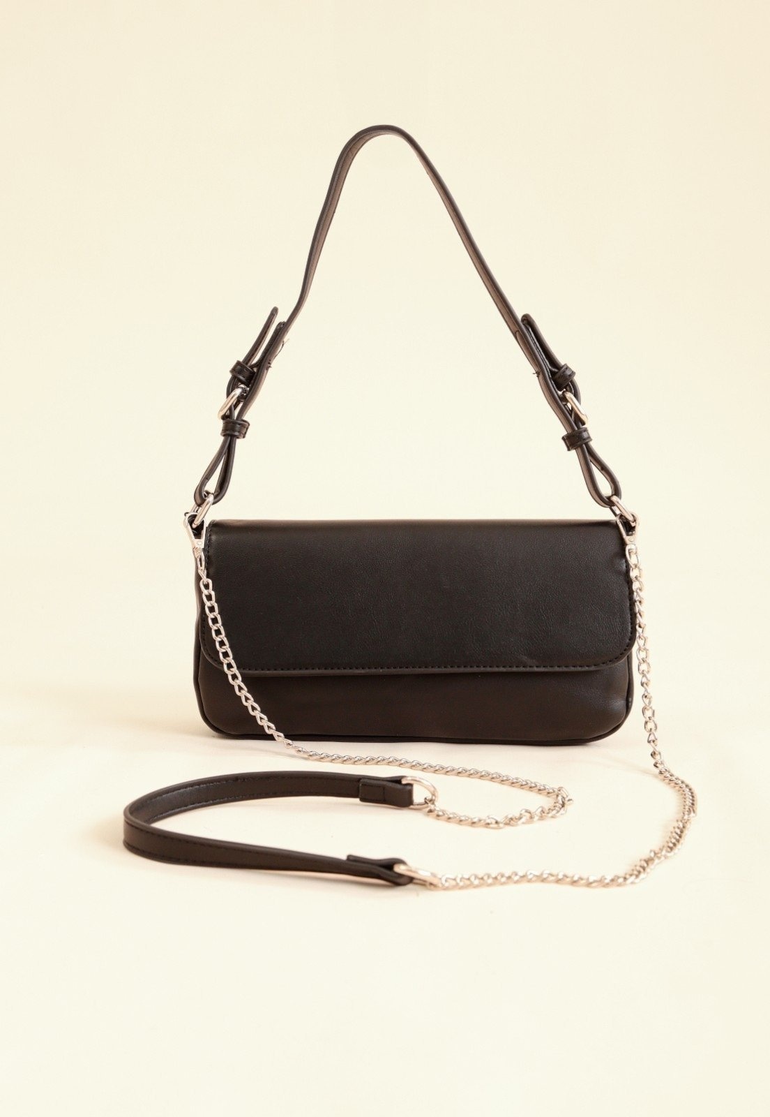 Imagem principal Bolsa Baguete Pop Me Com Corrente Pop Me preto