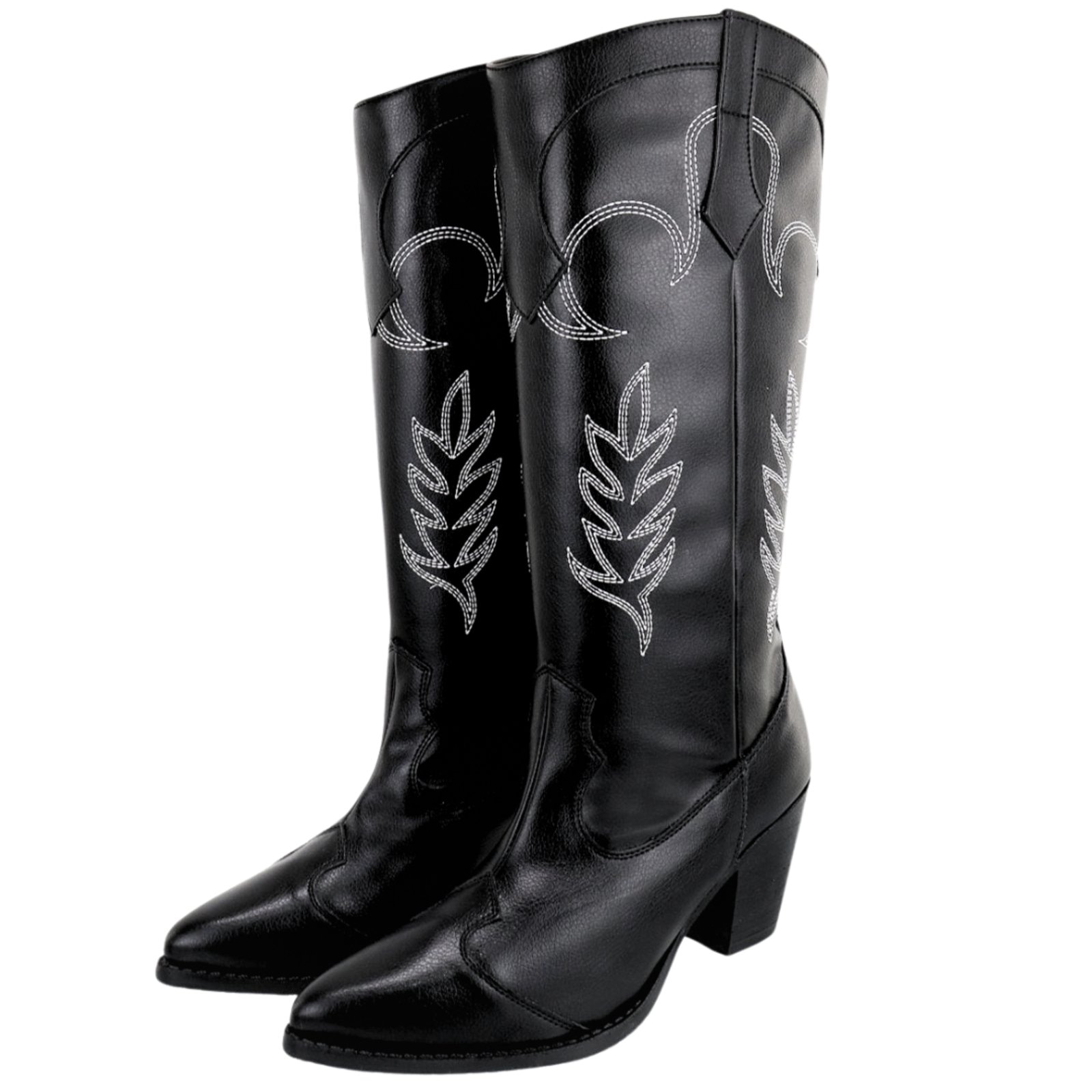 Imagem principal Bota Western Feminina Preta Bordada 23011 Hannah Footwear preto