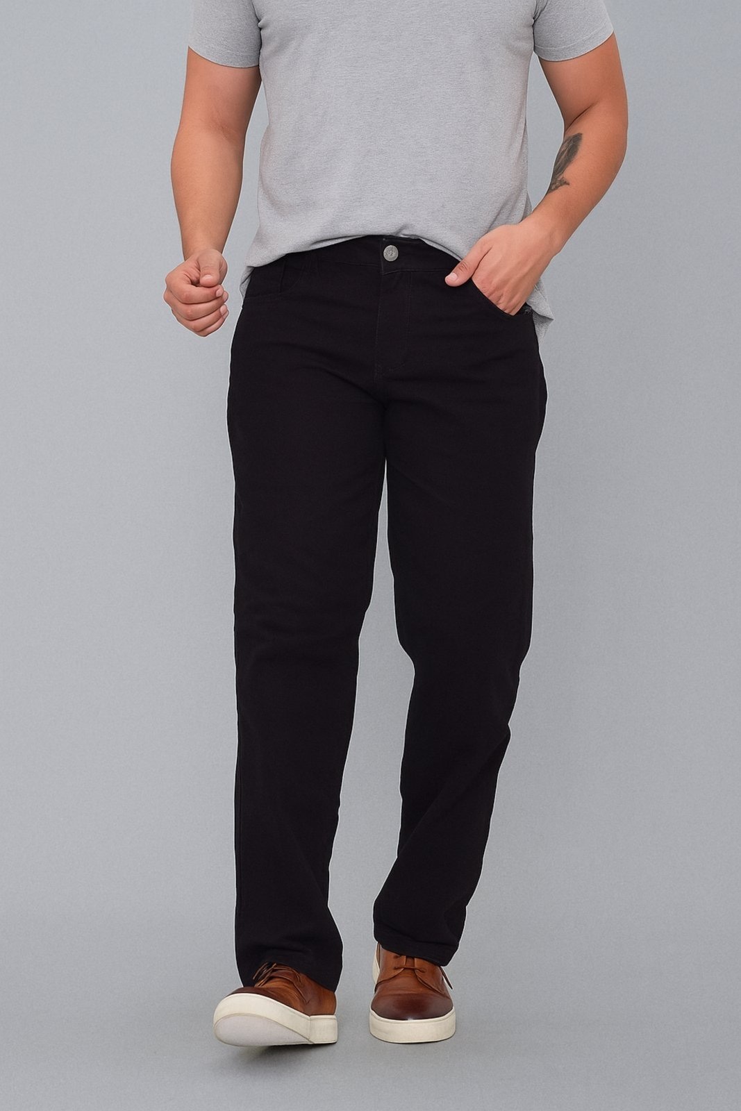 Imagem principal Calça Masculina Jeans D Bell Outlet Fashion Reta Tradicional Preta D BELL OUTLET FASHION prata