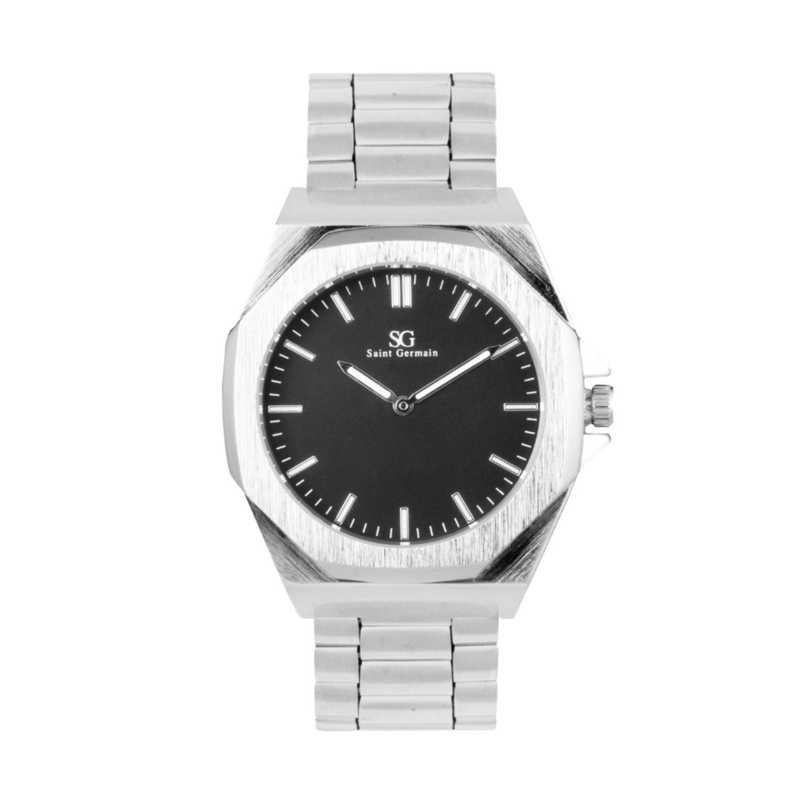 Imagem principal Relógio Masculino Saint Germain Hudson Silver Metal Fundo Preto Pulseira de Metal Saint Germain Brand prata/preto silver