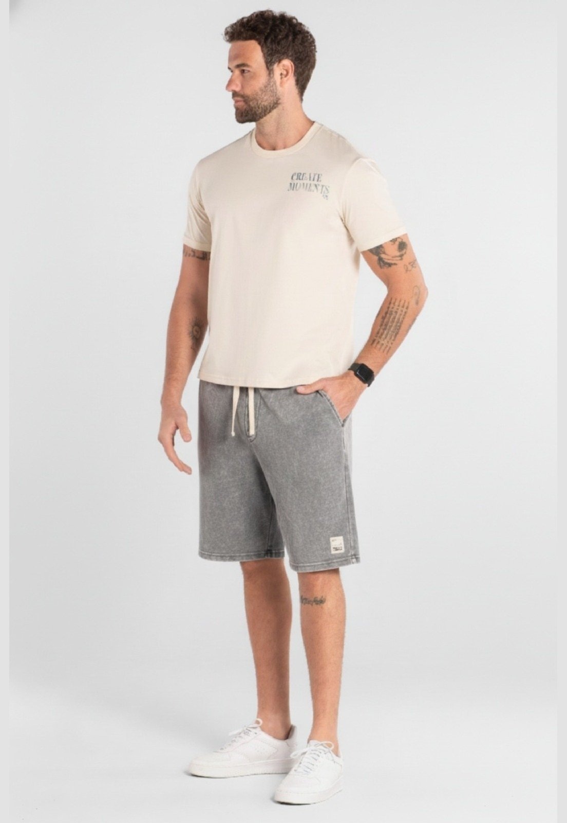 Imagem principal Bermuda Masculina Moletinho The Philippines The Philippines cinza