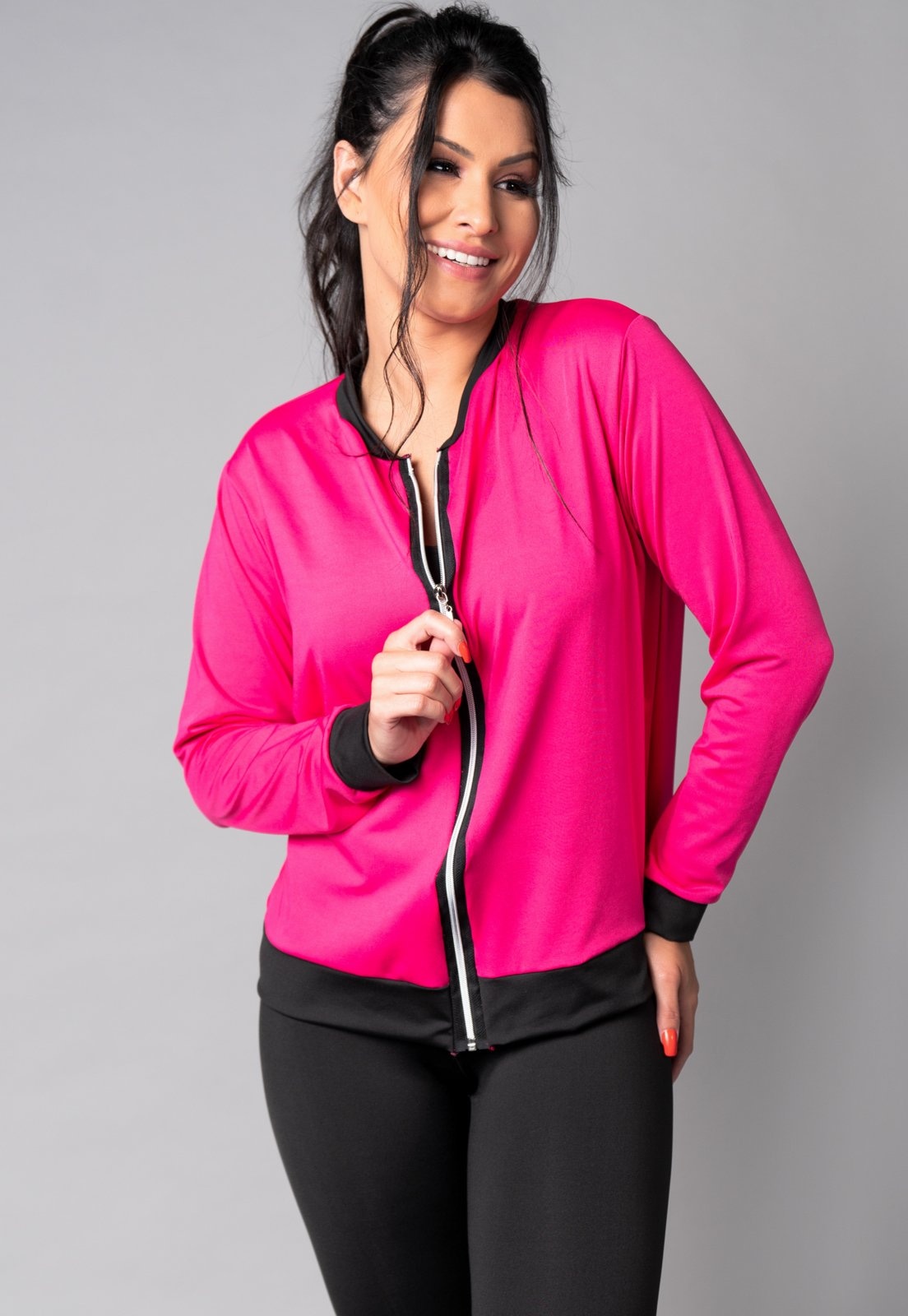 Imagem principal Casaco MVB Modas Jaqueta Bomber Suplex Rosa Mvb Modas pink/rosa rosa