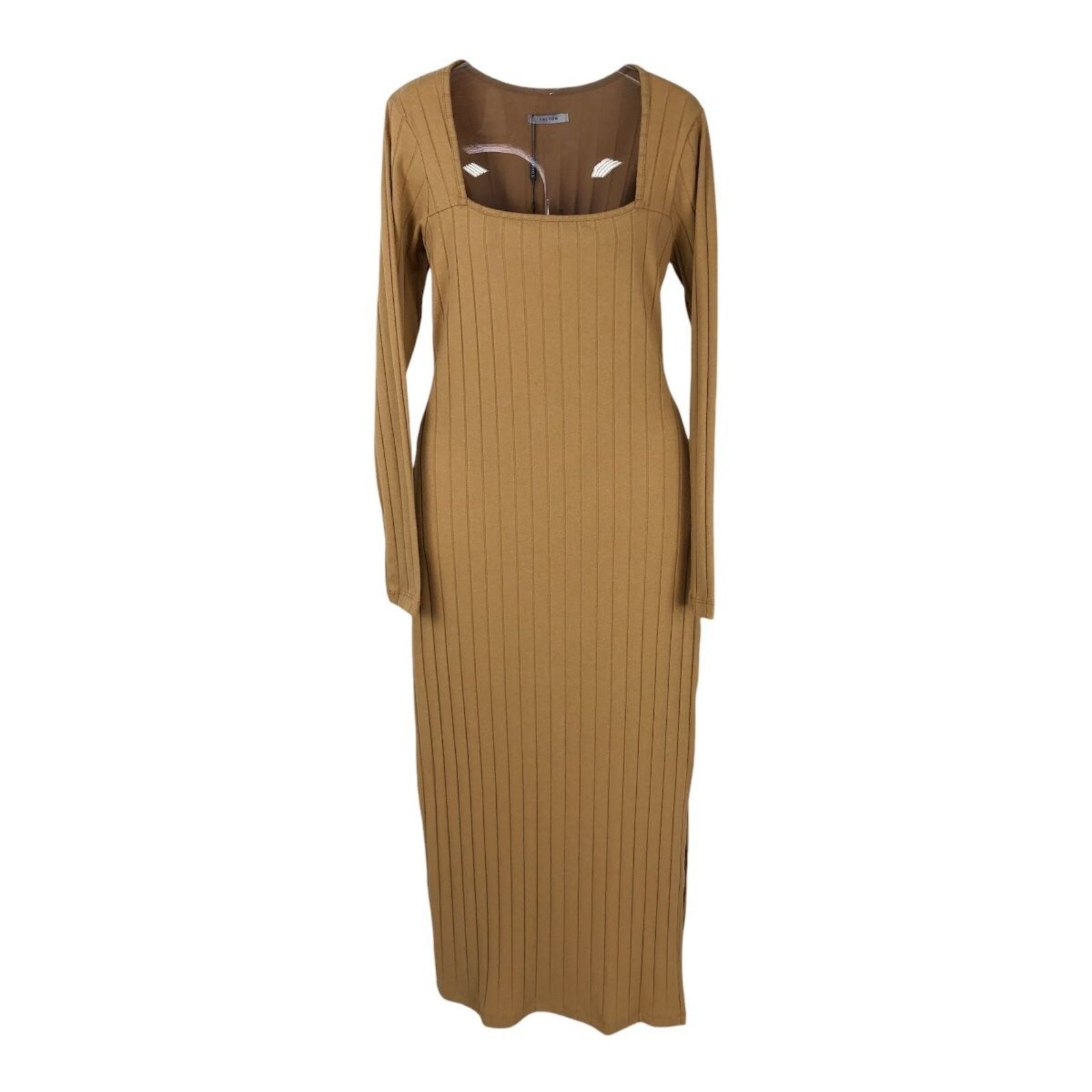 Imagem principal Vestido Canelado Midi Manga Longa Triton Caramelo Triton cáqui