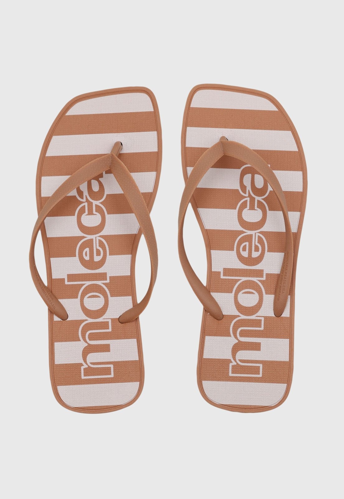 Imagem principal Chinelo Feminino Moleca Dedo Listrado MOLECA nude