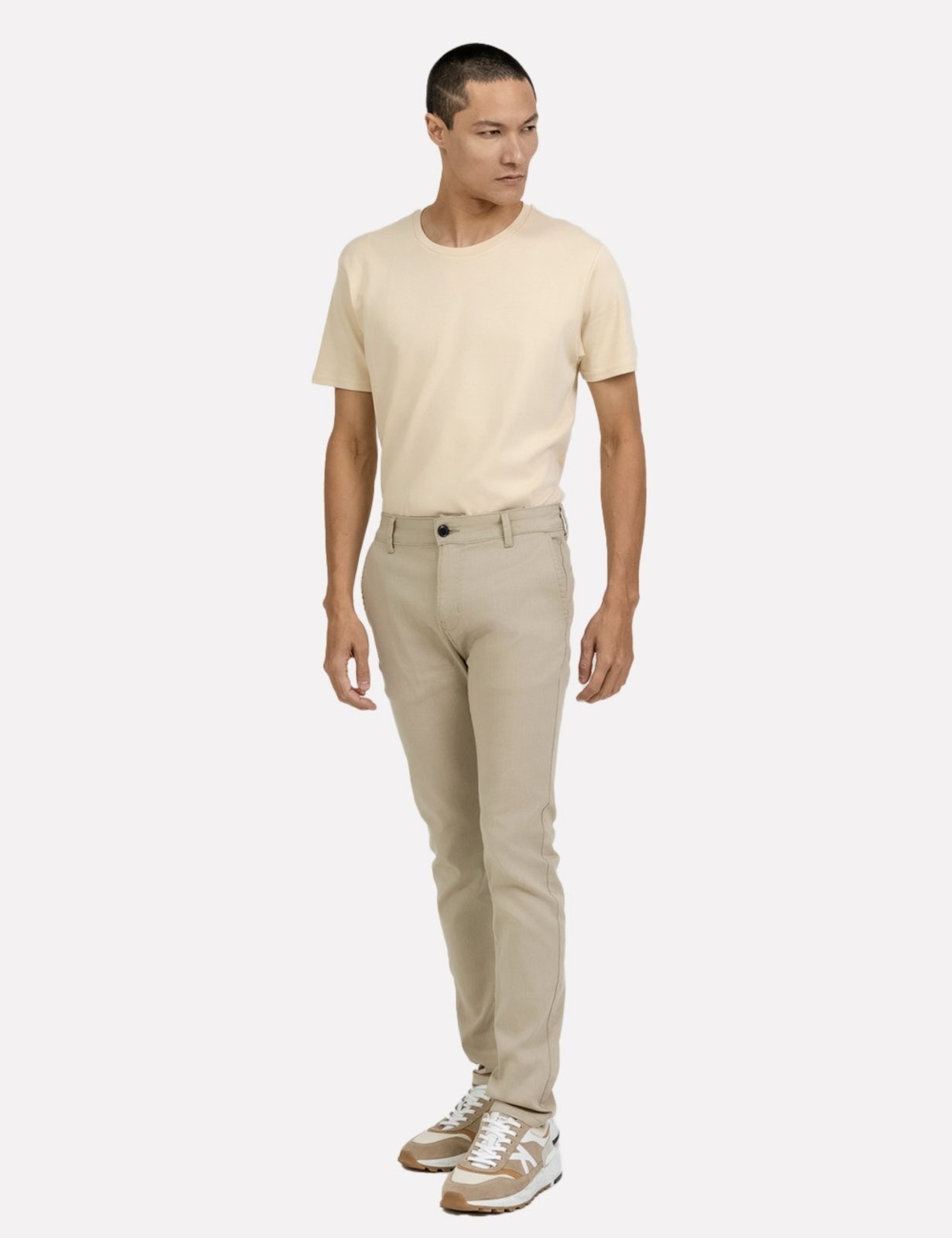 Imagem principal Calça K&J Black Masculina Slim Sarja Bege King E Joe bege black