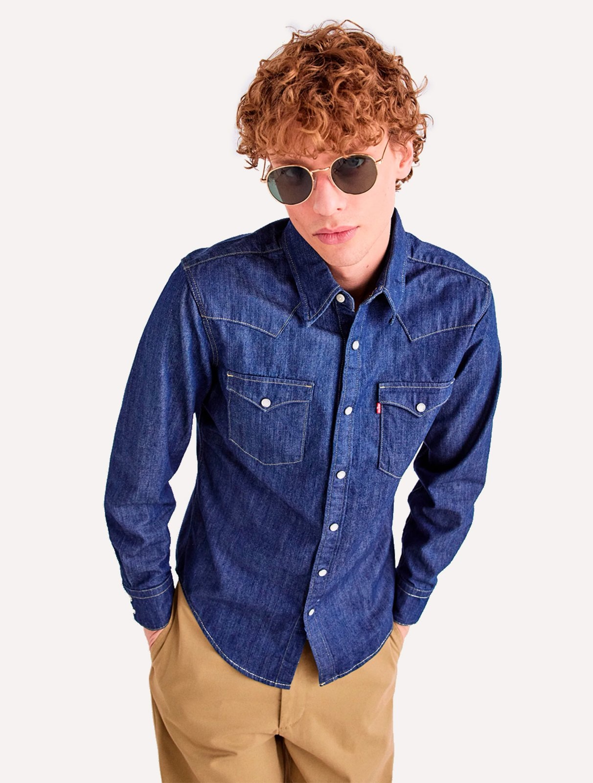 Imagem principal Camisa Levis Masculina Jeans Classic Western Standart Médio Levis azul