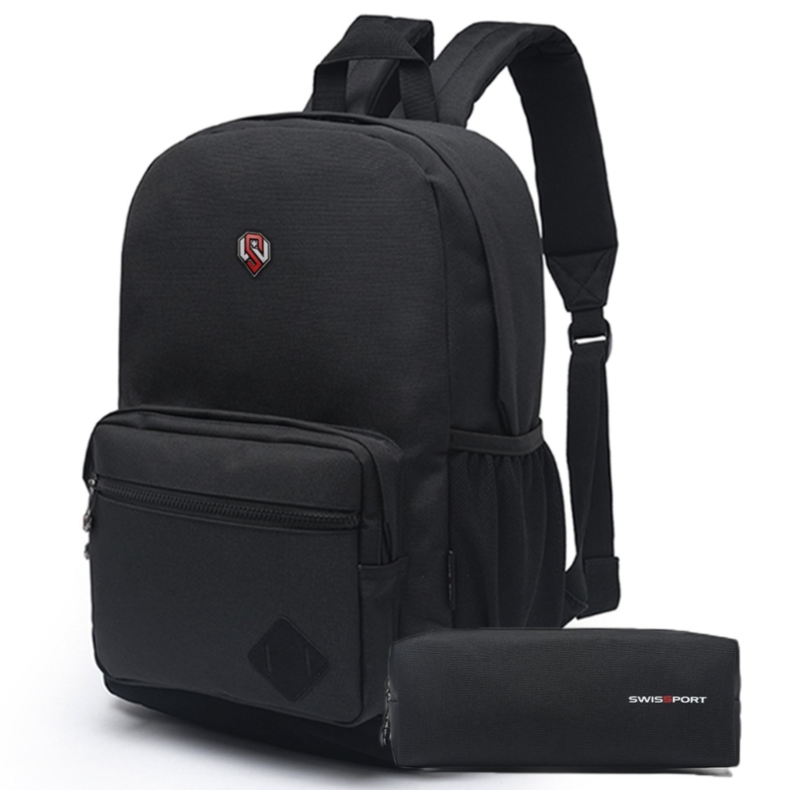 Imagem principal Mochila Unissex + Estojo Swissport Executiva Resistente Swissport preto