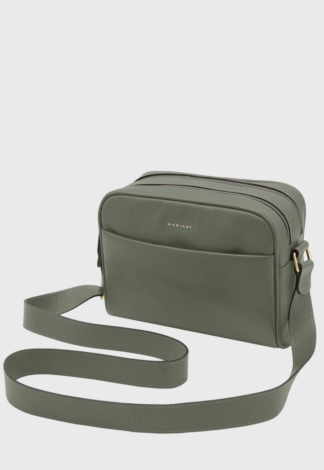 Imagem principal Bolsa Transversal de Couro Mariart Pupunha Army Mariart verde militar