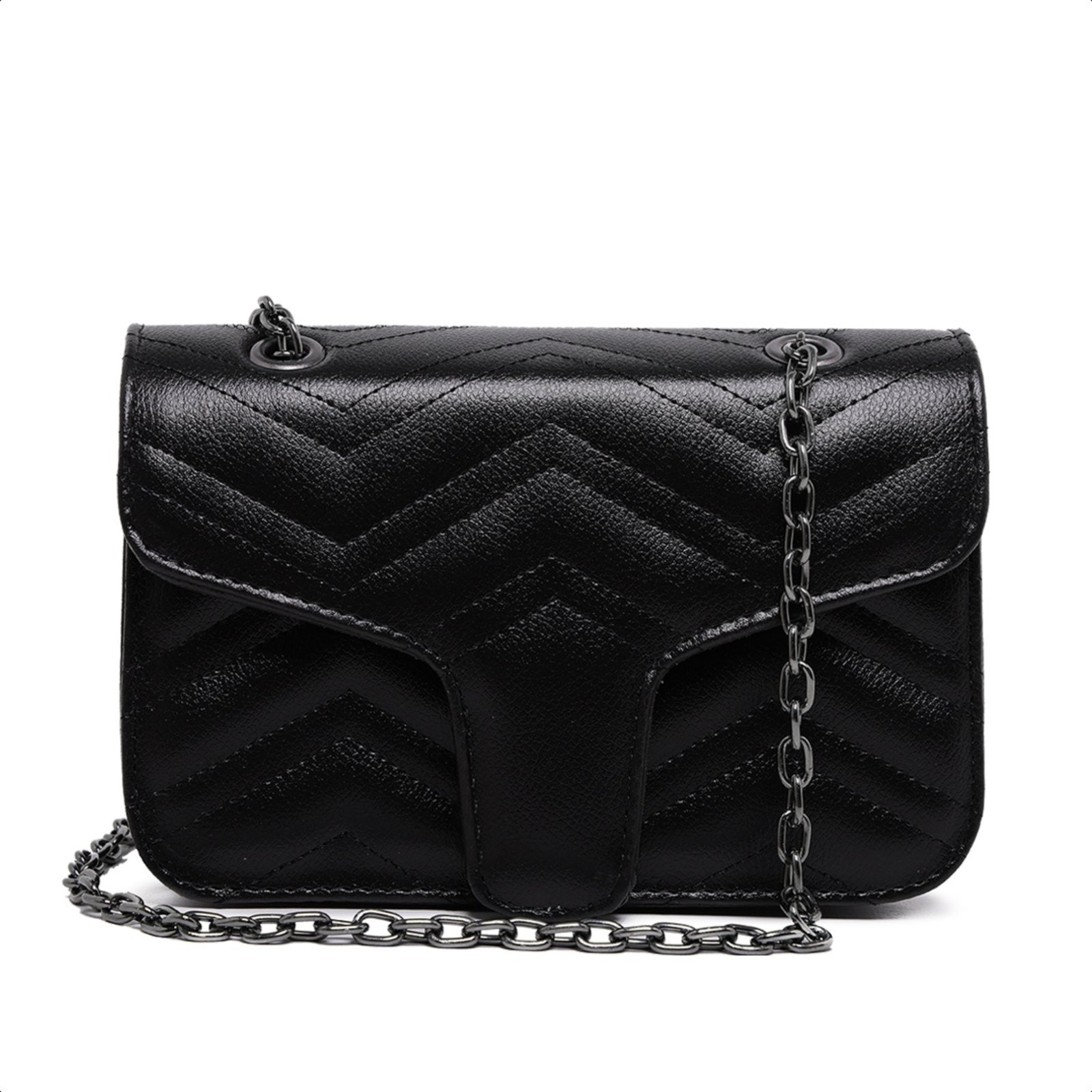 Imagem principal Bolsa Clutch De Ombro De Mão Pequena Preta Alça Corrente Carmelo Shoes Festa Casamento Balada Festival CARMELO SHOES preto