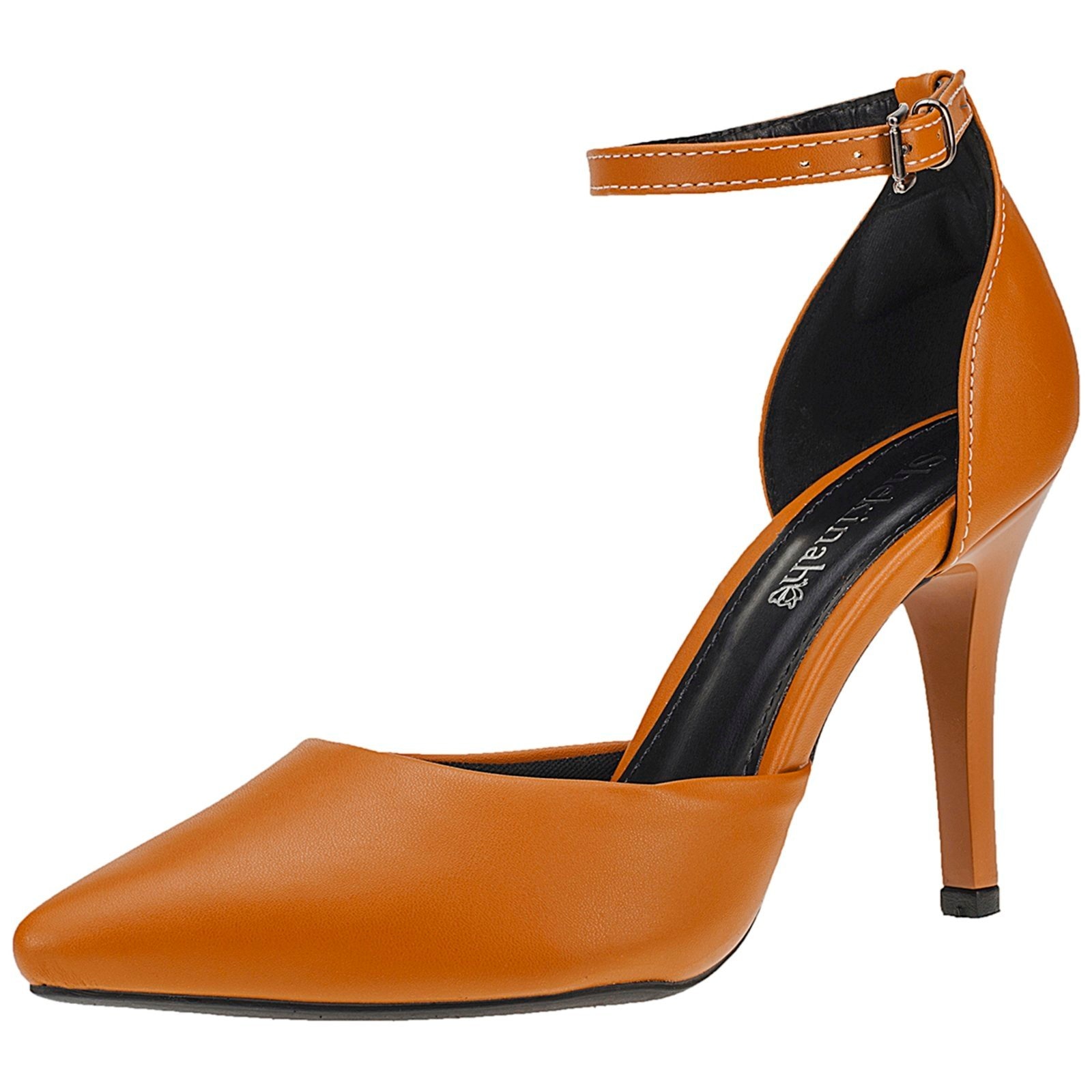 Imagem principal Scarpin Salto Alto Fino Stiletto Sapato Shekinah Confortável Lançamento Shekinah caramelo