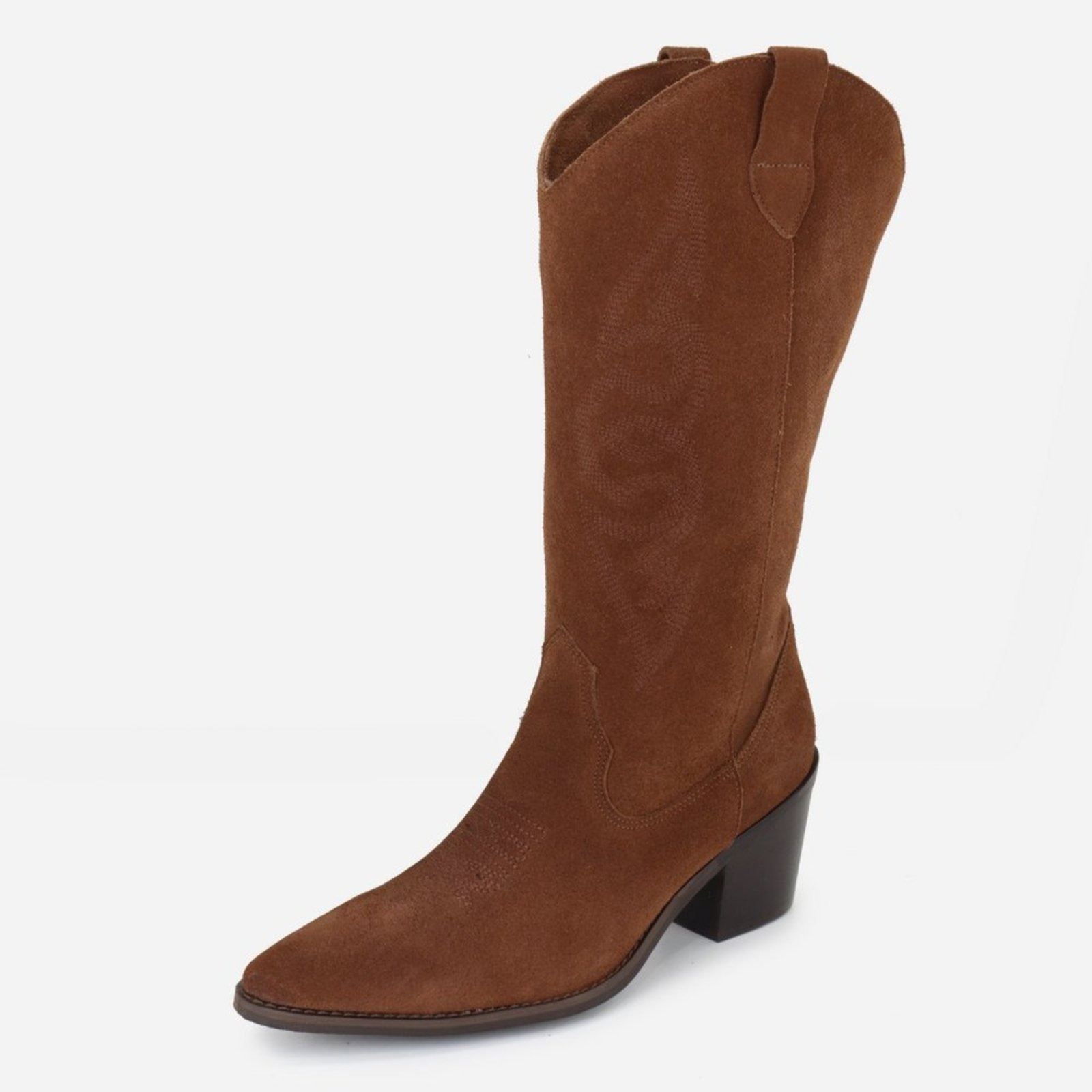 Imagem principal Bota Texana Country Em Couro Feminina Bico Fino Maria Paula Camurça Cedro MARIA PAULA preto