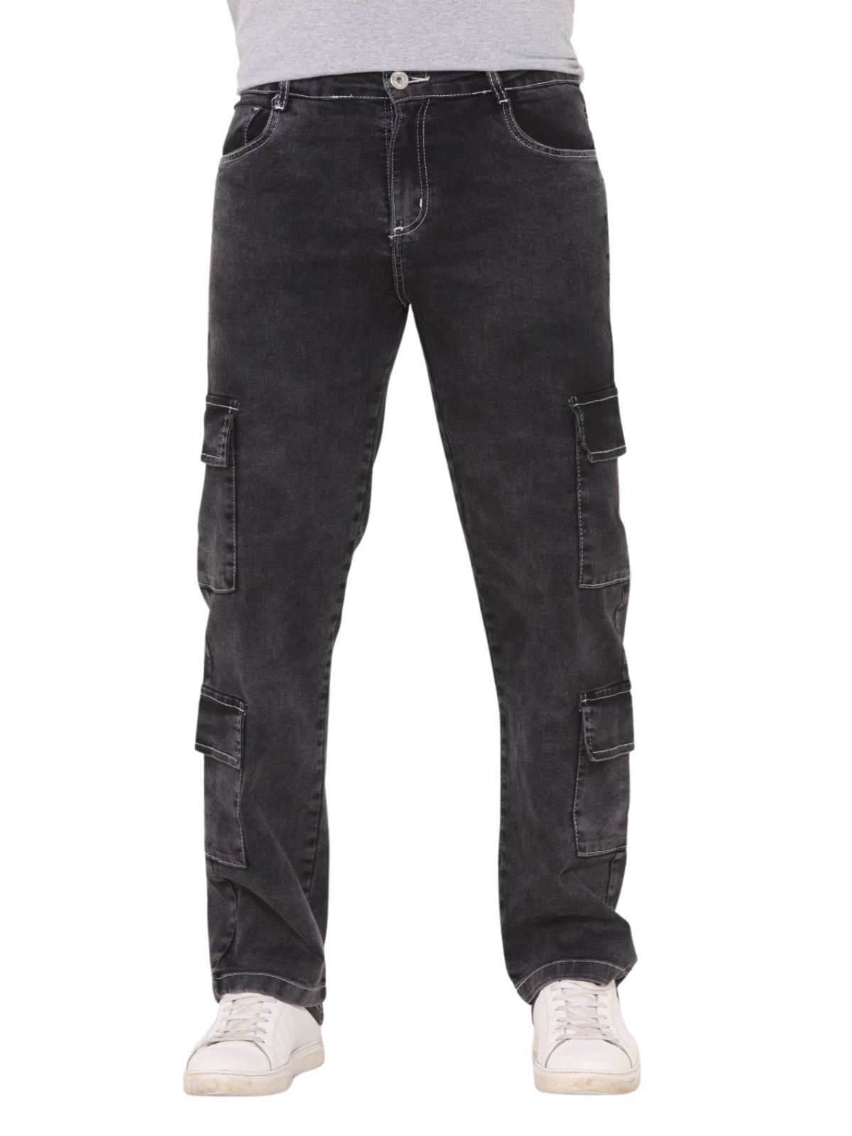 Imagem principal Calça Masculina Jeans Light Super Cargo 4 Bolsos Grafite JEANS LIGHT cinza