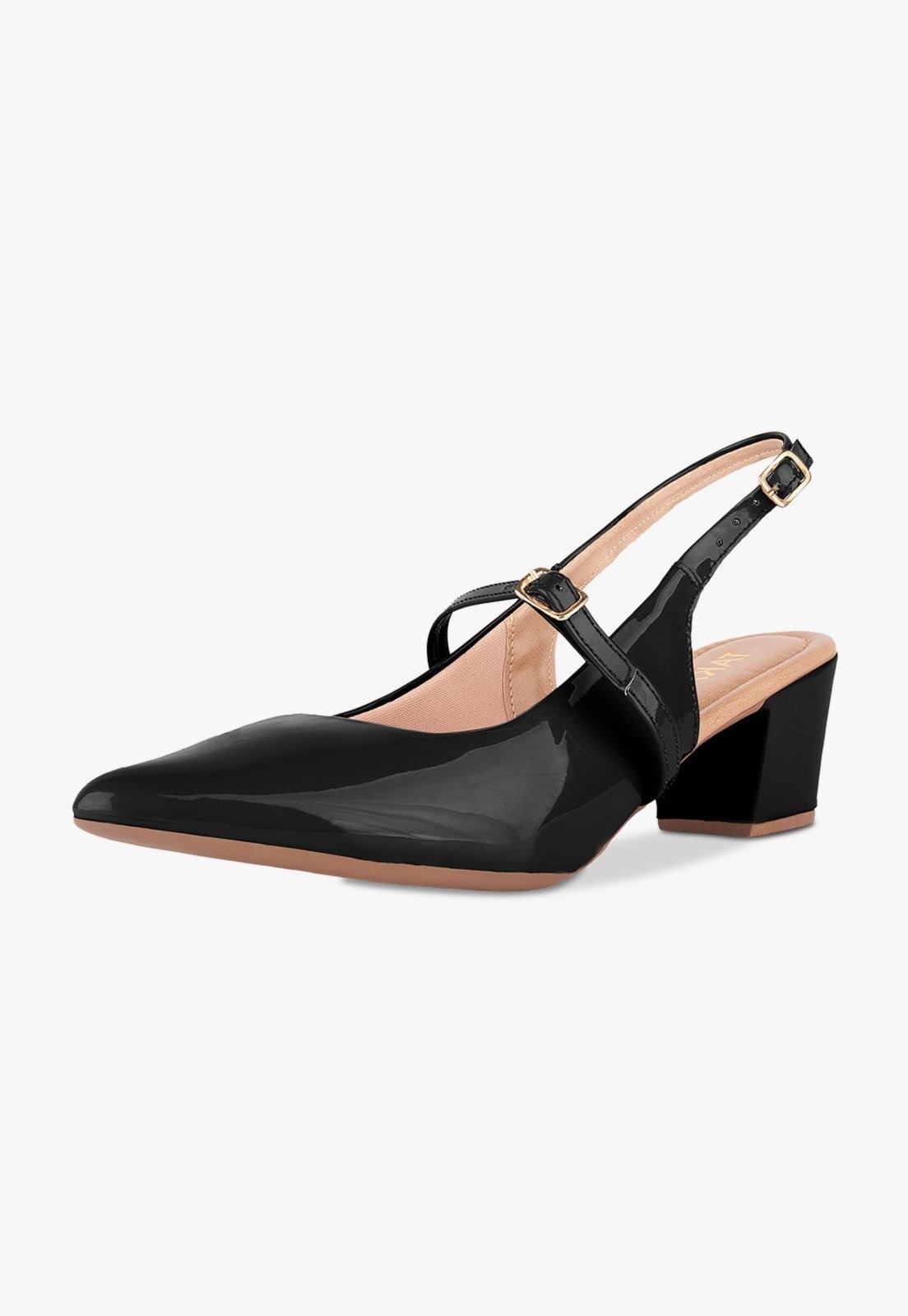 Imagem principal Scarpin Feminino Takata Slingback Salto Baixo Bloco Fivela Mary Jane TAKATA BY RAFAEL TAKATA preto