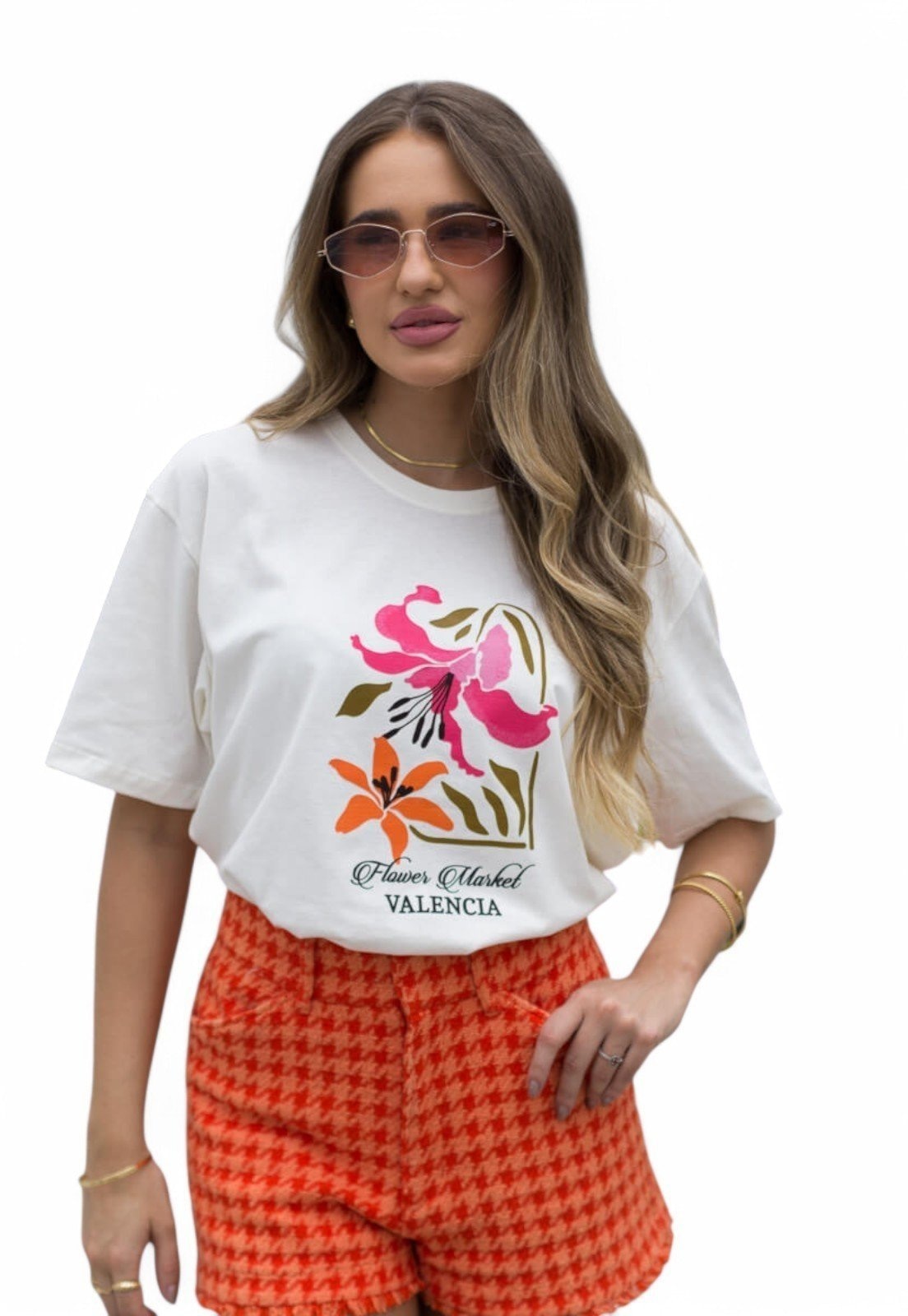 Imagem principal Camiseta Cianitas Off Estampa Flores Valência Cianitas off-white