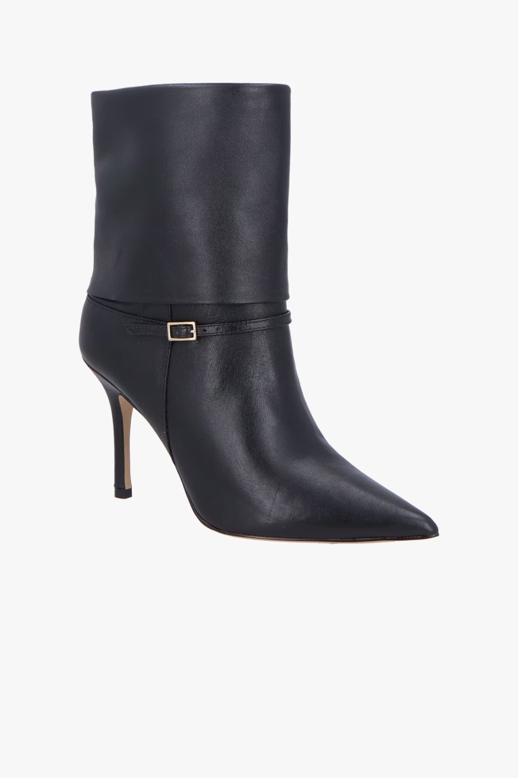 Imagem principal BOTA DE CANO MÉDIO EM COURO SOBREPOSTO DE SALTO ALTO FINO Luiza Barcelos preto