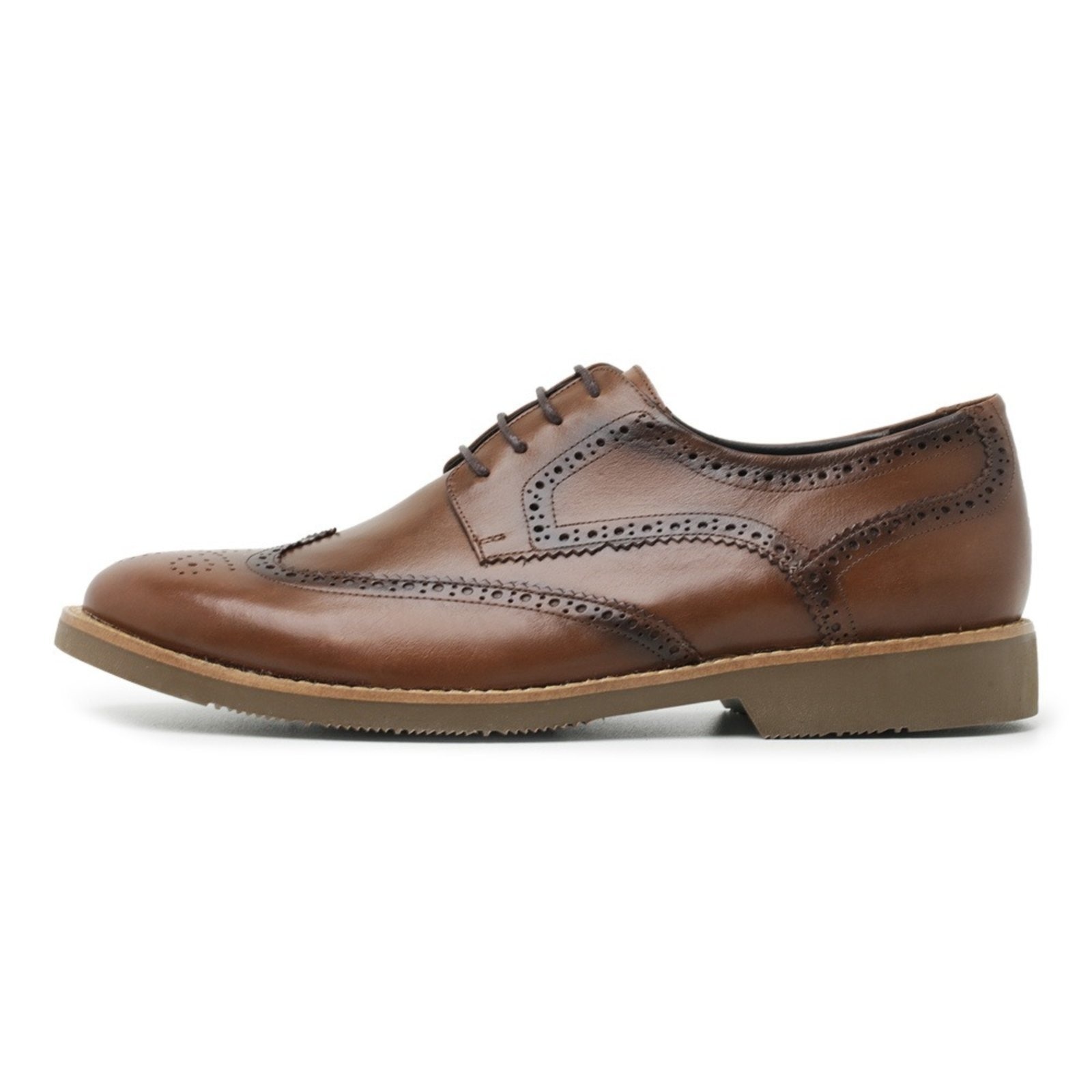 Imagem principal Sapato Casual Centuria Brogue Couro Whisky Centuria Calçados marrom