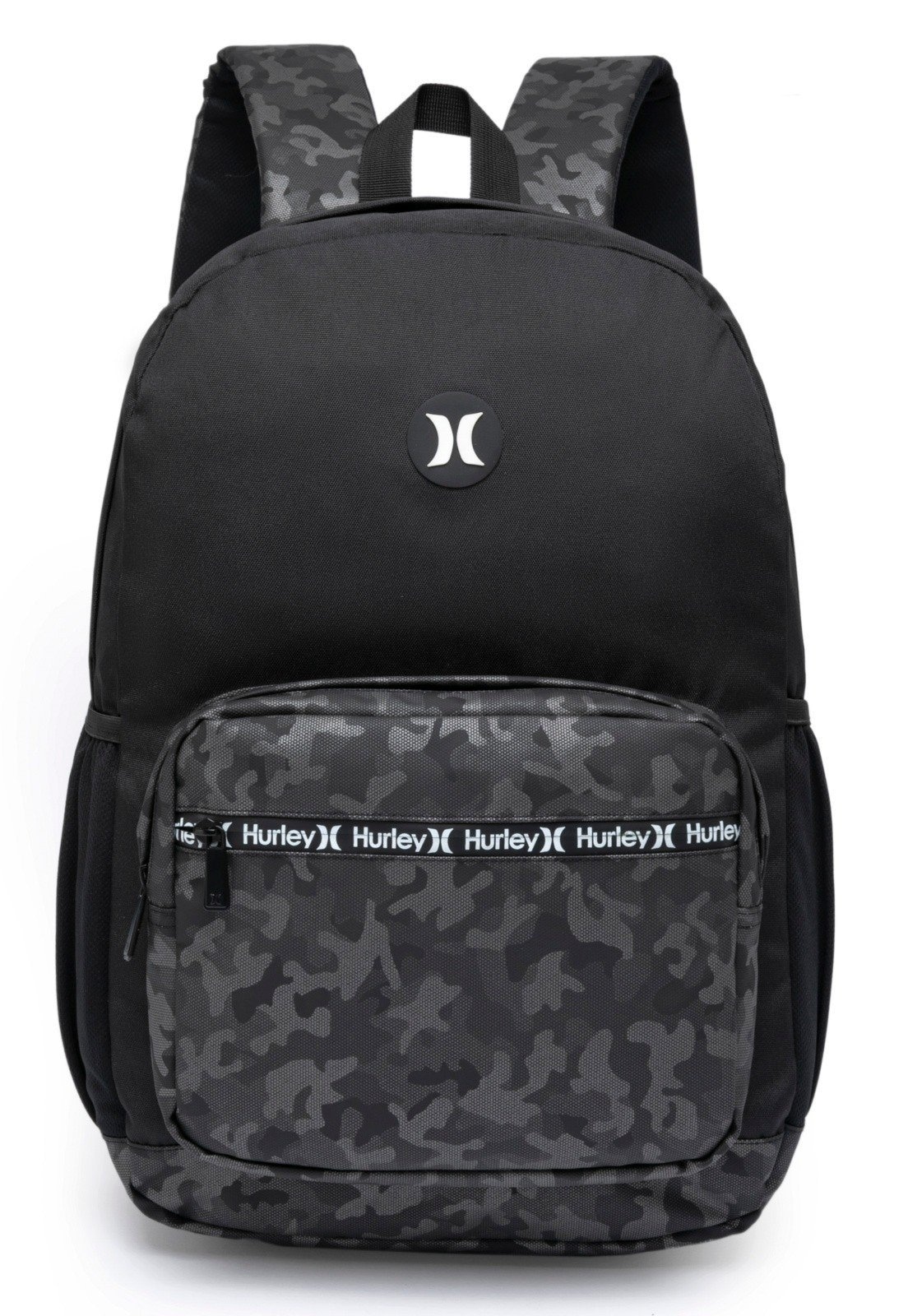 Imagem principal Mochila Reforçada Espaçosa Notebook Trabalho Escolar hurley preto