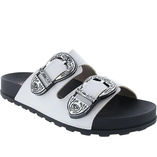 Imagem principal Rasteira Papete Moleca Flat Fivelas Metalizadas Flores MOLECA Branco