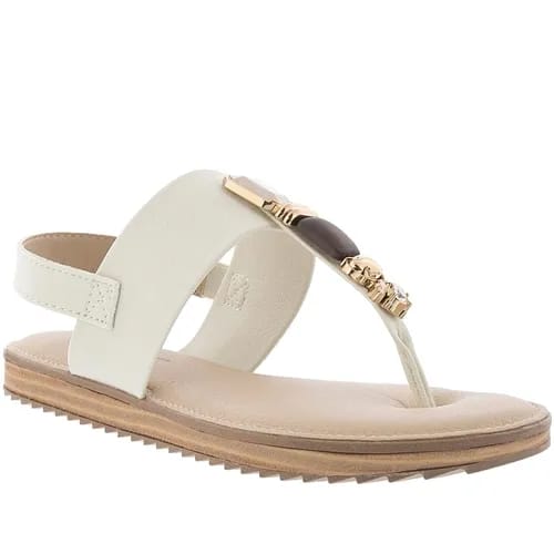 Sandália Rasteira Modare Ultraconforto Detalhe Pedraria