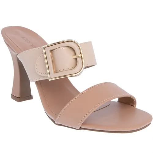 Tamanco Penélope Salto Taça Detalhe Fivela Color