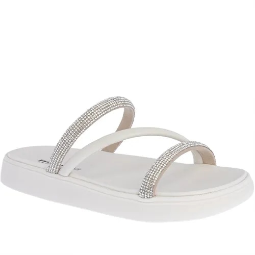 Imagem principal Rasteira Papete Moleca Flat Tiras Strass Branco MOLECA Off White