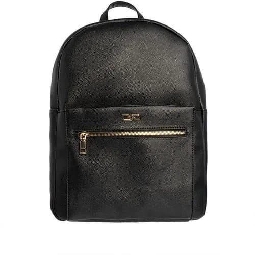 Mochila Gabriela Bolso Externo Zíper Texturizada