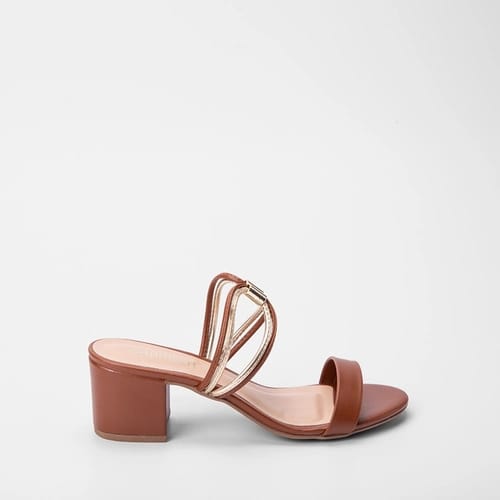 Tamanco Gabriela Salto Grosso Aplicação Tiras