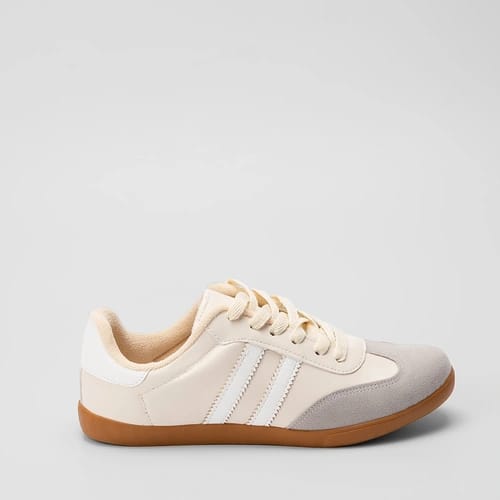 Tênis Penélope Casual Feminino Detalhe Recorte Nobuck & Cinza